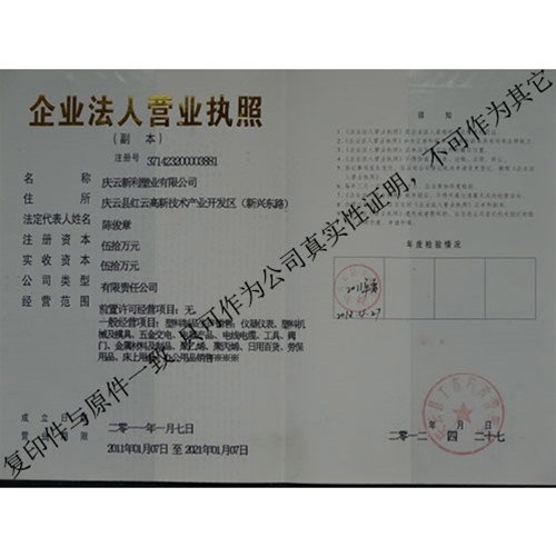 企業法人營業執照